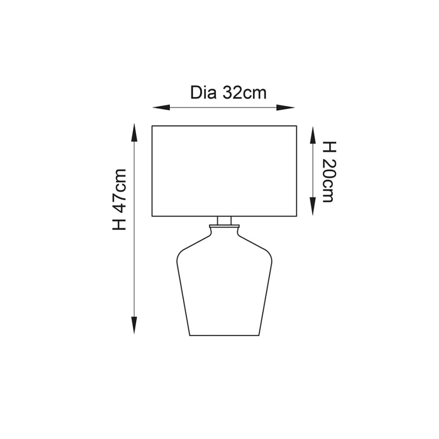 Endon 61198 - Tischleuchte WALDORF 1xE27/10W/230V glänzendes Chrom/weiß