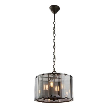Endon 61281 - Kronleuchter an Kette CLOONEY 4xE14/40W/230V schwarz/rauchfarben