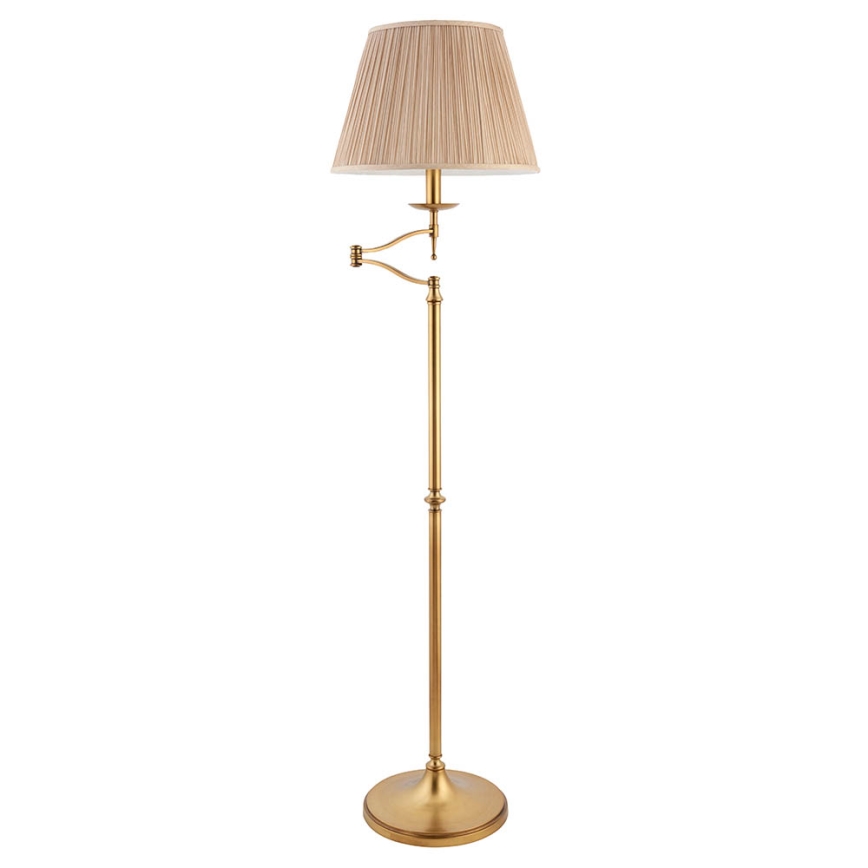 Endon 63621 - Stehleuchte STANFORD 1xE27/60W/230V Messing/beige
