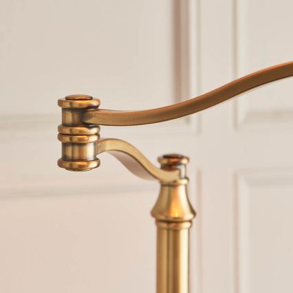 Endon 63621 - Stehleuchte STANFORD 1xE27/60W/230V Messing/beige