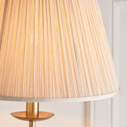 Endon 63621 - Stehleuchte STANFORD 1xE27/60W/230V Messing/beige