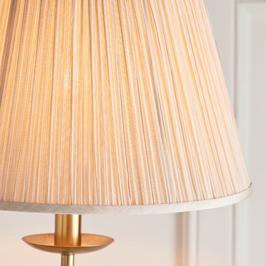 Endon 63621 - Stehleuchte STANFORD 1xE27/60W/230V Messing/beige