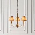 Endon 63628 - Kronleuchter mit Kette STANFORD 3xE14/40W/230V Messing/Beige