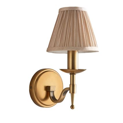 Endon 63653 - Wandleuchte STANFORD 1x E14/40W/230V, Messing/beige