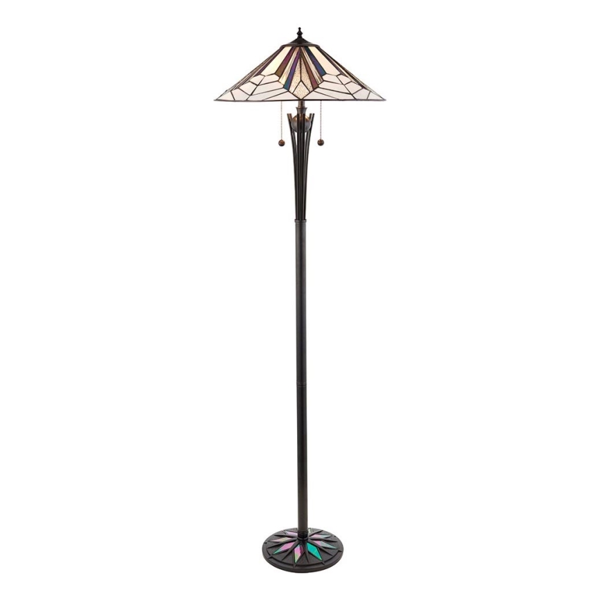 Endon 63934 - Stehleuchte Tiffany ASTORIA 2xE27/60W/230V Ø 48 cm
