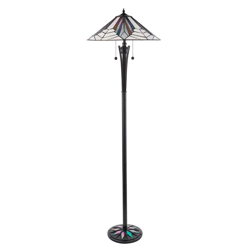 Endon 63934 - Stehleuchte Tiffany ASTORIA 2xE27/60W/230V Ø 48 cm