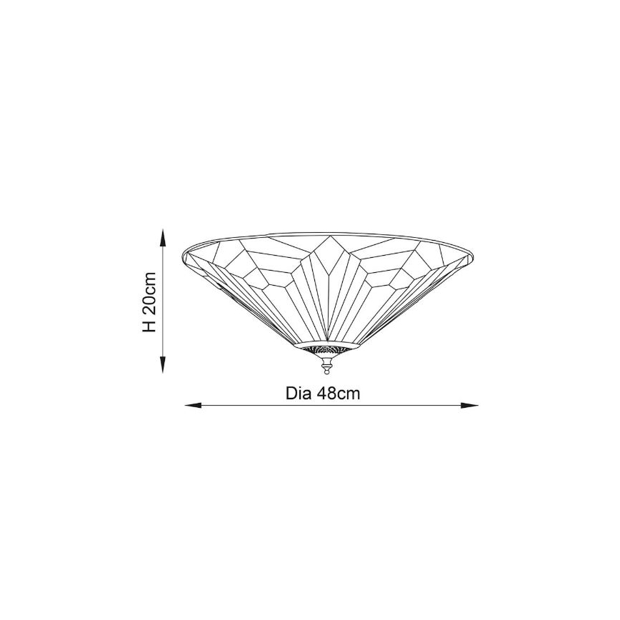 Endon 63935 - Deckenleuchte Tiffany ASTORIA 2xE27/60W/230V, Ø 48 cm