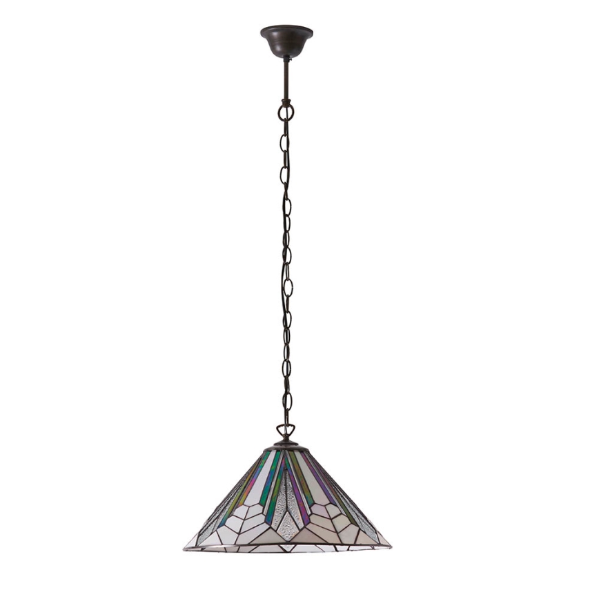 Endon 63937 - Tiffany-Kronleuchter ASTORIA an Kette 1xE27/60W/230V, Ø 40 cm
