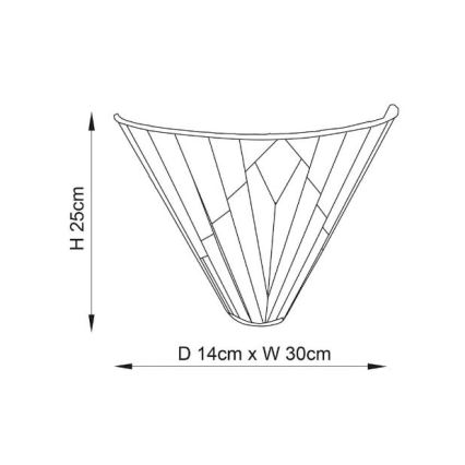 Endon 63940 - Wandleuchte Tiffany ASTORIA 1xE14/40W/230V