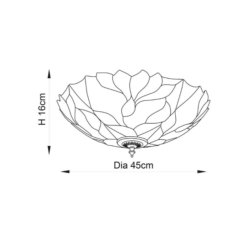 Endon 63960 - Deckenleuchte BOTANICA 2xE27/60W/230V Ø 45 cm