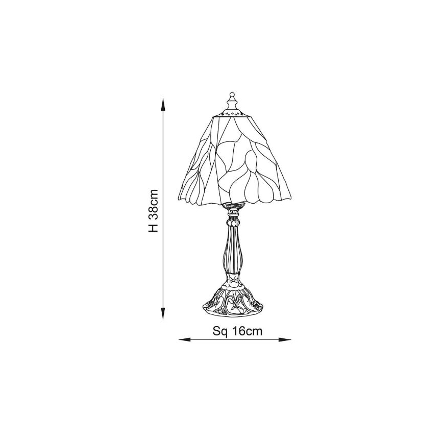 Endon 63963 - Tischlampe Tiffany BOTANICA 1xE14/40W/230V Ø 16 cm
