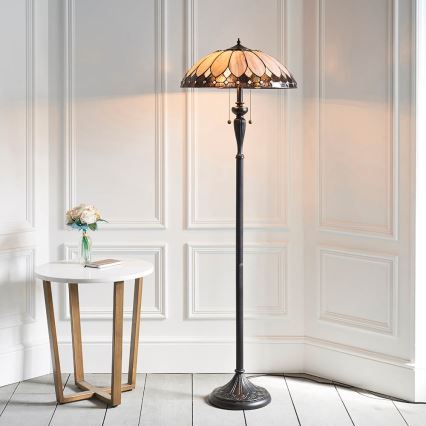 Endon 63972 - Stehleuchte BROOKLYN 2xE27/60W/230V Ø 50 cm