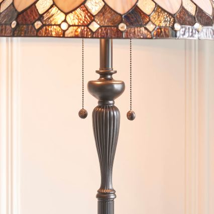 Endon 63972 - Stehleuchte BROOKLYN 2xE27/60W/230V Ø 50 cm
