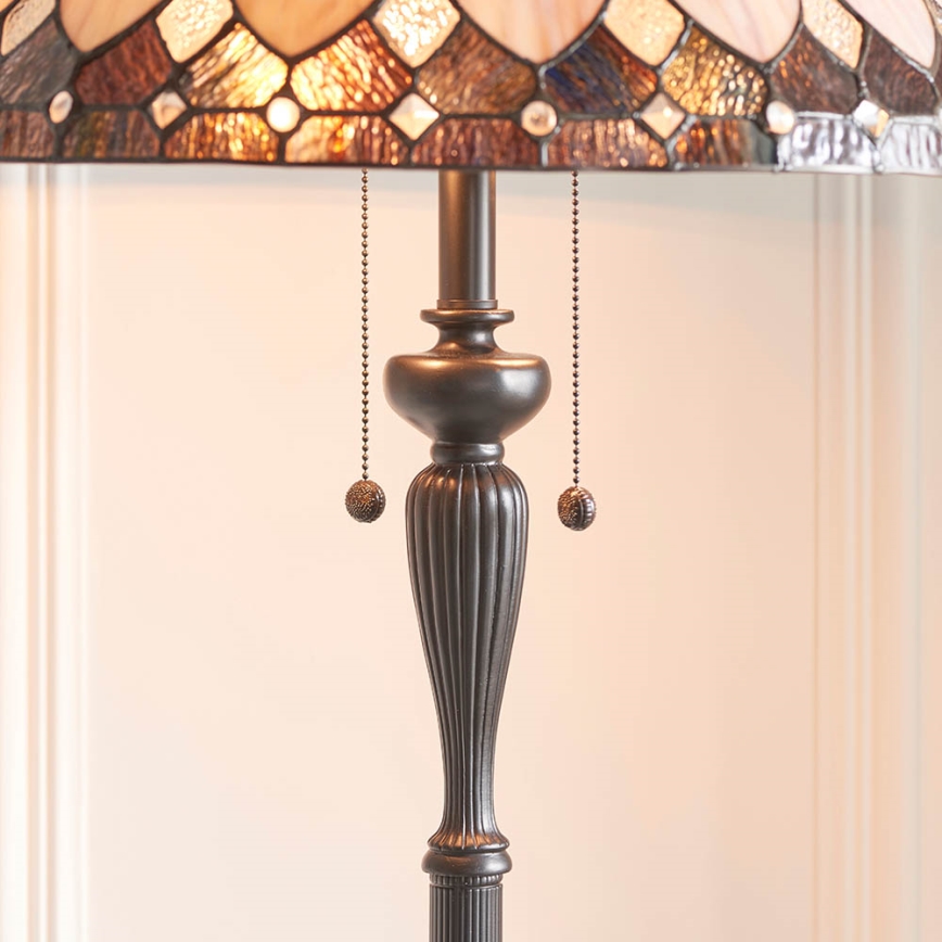 Endon 63972 - Stehleuchte BROOKLYN 2xE27/60W/230V Ø 50 cm