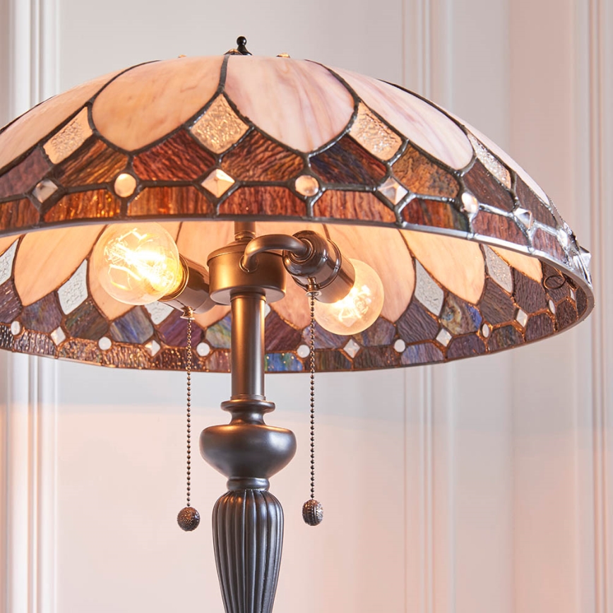 Endon 63972 - Stehleuchte BROOKLYN 2xE27/60W/230V Ø 50 cm
