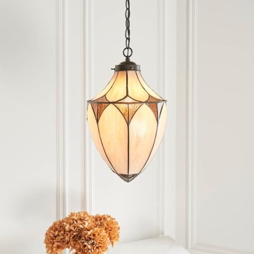 Endon 63974 - Kronleuchter mit Kette BROOKLYN 1xE27/60W/230V braun