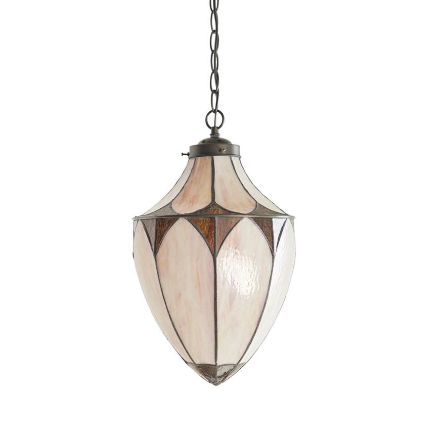 Endon 63974 - Kronleuchter mit Kette BROOKLYN 1xE27/60W/230V braun