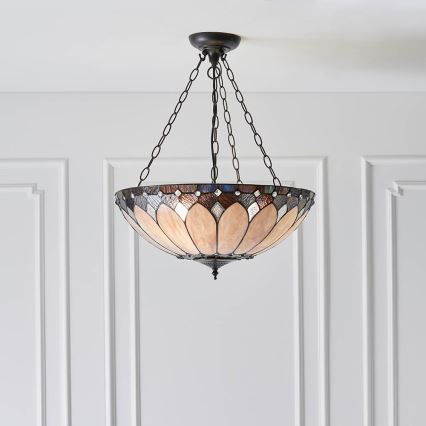 Endon 63976 - Pendelleuchte BROOKLYN 3xE27/60W/230V Durchmesser 50 cm