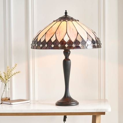 Endon 63982 - Tischlampe BROOKLYN 1xE27/60W/230V Ø 40 cm