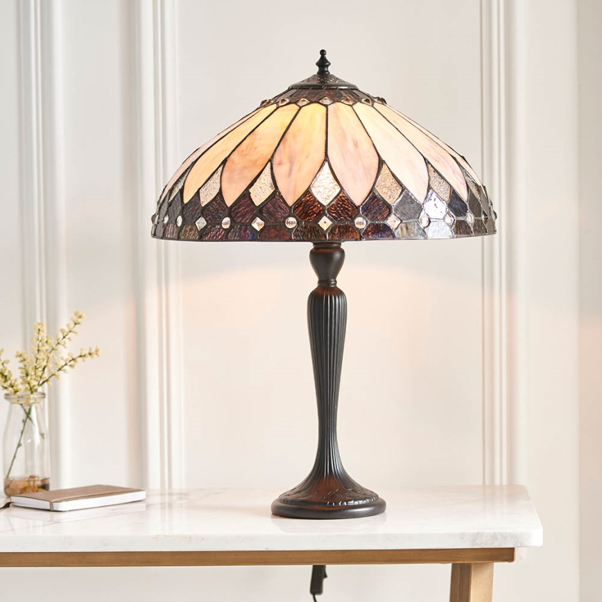 Endon 63982 - Tischlampe BROOKLYN 1xE27/60W/230V Ø 40 cm