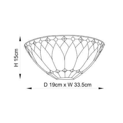Endon 63983 - Wandleuchte Tiffany BROOKLYN 1xE14/40W/230V