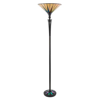 Endon 64042 - Stehleuchte Tiffany DARK STAR 1xE27/60W/230V Ø 42 cm
