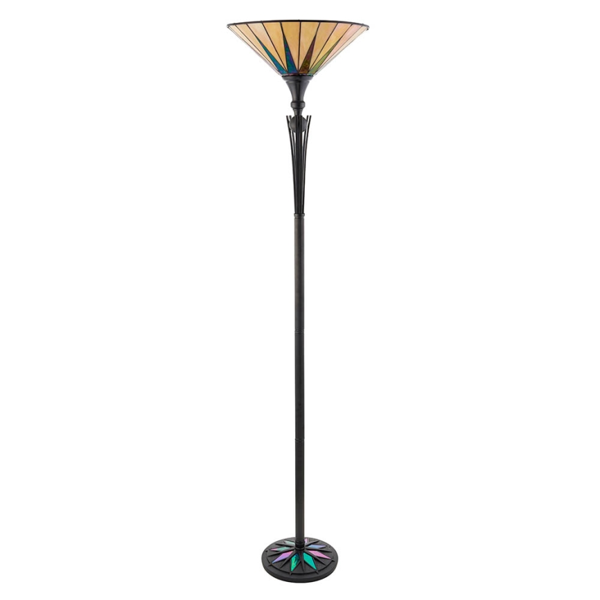Endon 64042 - Stehleuchte Tiffany DARK STAR 1xE27/60W/230V Ø 42 cm