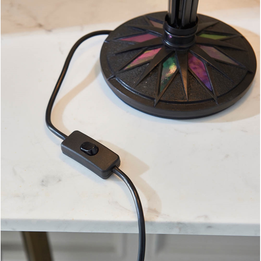 Endon 64045 - Tischlampe Tiffany DARK STAR 2xE27/60W/230V Ø 49 cm