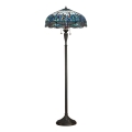 Endon 64069 - Stehleuchte Tiffany DRAGONFLY 2xE27/60W/230V Ø 50 cm
