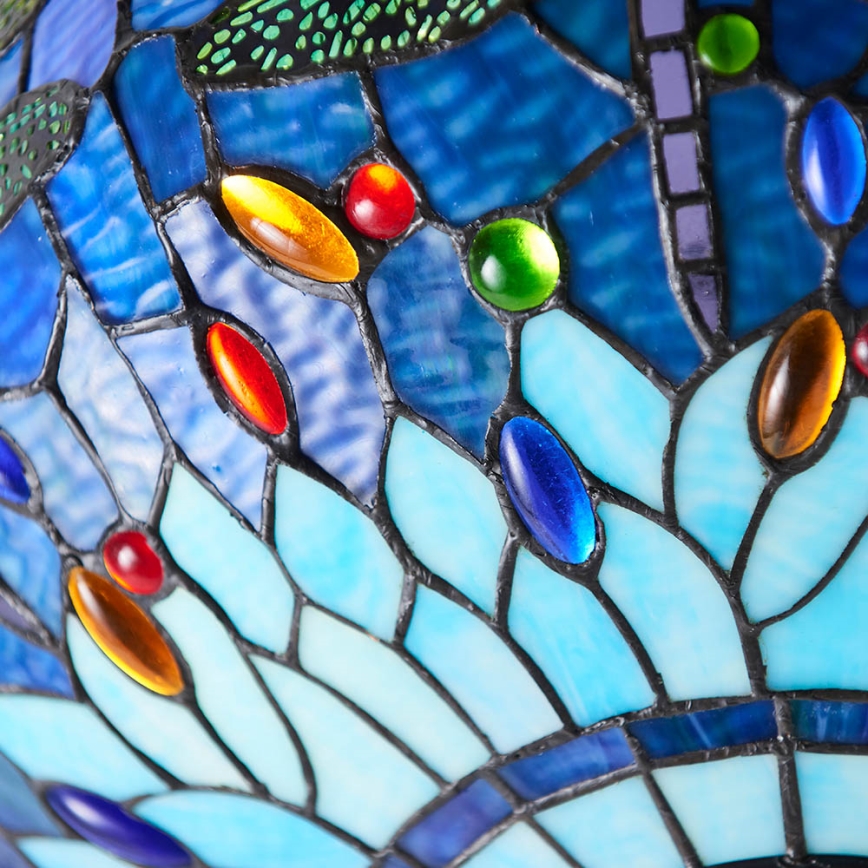 Endon 64075 - Kronleuchter an Kette Tiffany DRAGONFLY 3xE27/60W/230V Ø 41 cm