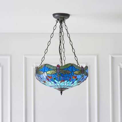 Endon 64075 - Kronleuchter mit Kette DRAGONFLY 3xE27/60W/230V, Ø 41 cm