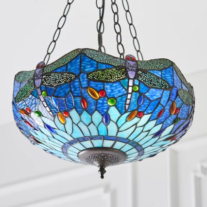 Endon 64075 - Kronleuchter mit Kette DRAGONFLY 3xE27/60W/230V, Ø 41 cm