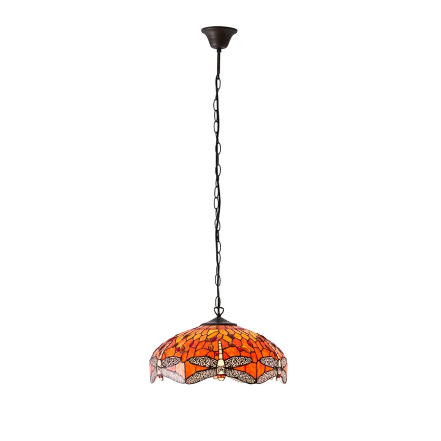 Endon 64081 - Kronleuchter an Kette Tiffany DRAGONFLY 3xE27/60W/230V Ø 41 cm