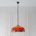 Endon 64082 - Hängeleuchte mit Kette Tiffany DRAGONFLY 3xE27/60W/230V Ø 50 cm