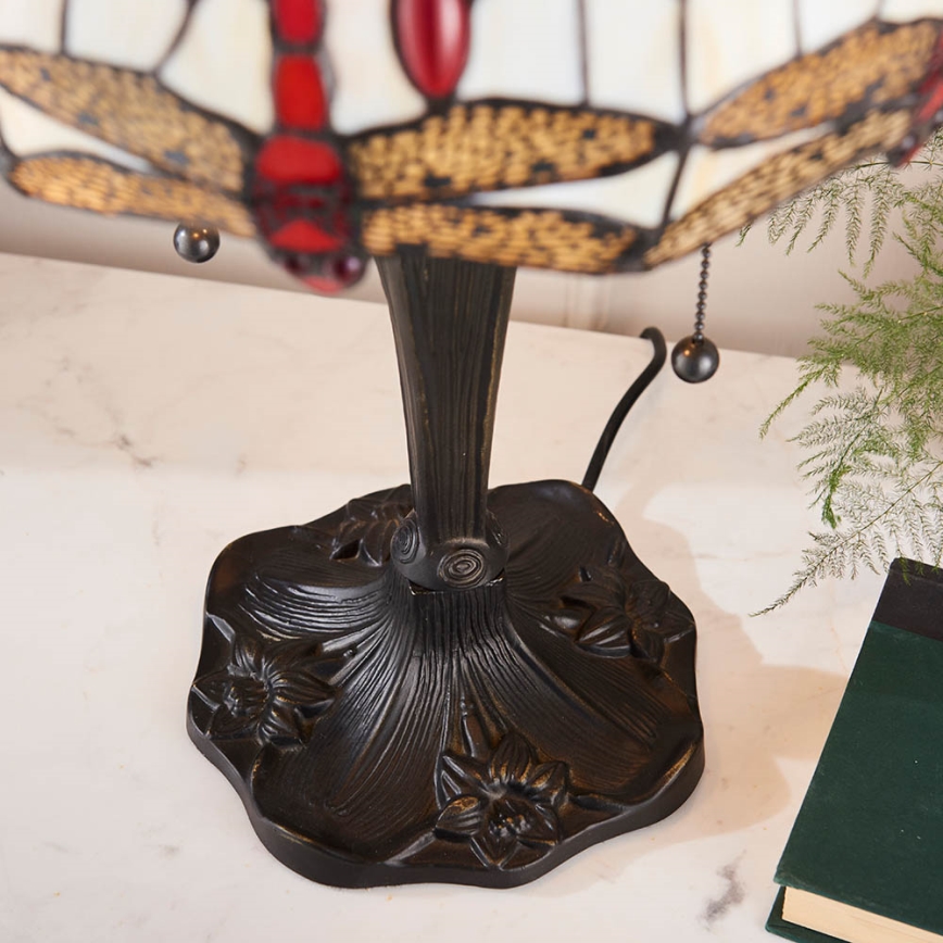 Endon 64086 - Tischlampe Tiffany DRAGONFLY 2xE27/60W/230V Ø 30 cm