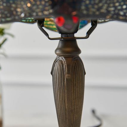 Endon 64088 - Tischlampe Tiffany DRAGONFLY 1xE14/40W/230V Ø 20 cm