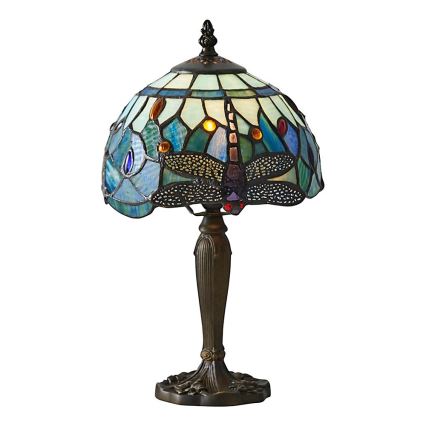 Endon 64088 - Tischlampe Tiffany DRAGONFLY 1xE14/7W/230V Ø 20 cm