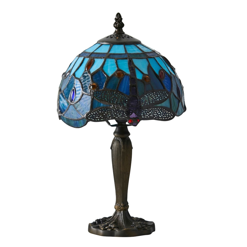 Endon 64088 - Tischlampe Tiffany DRAGONFLY 1xE14/7W/230V Ø 20 cm