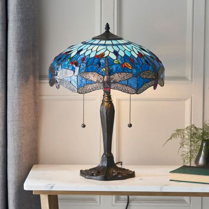 Endon 64089 - Tischleuchte LIBELLE 2xE27/60W/230V d 41 cm