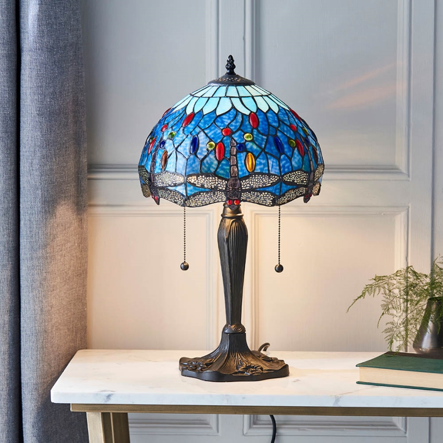 Endon 64090 - Tischleuchte DRAGONFLY 2xE27/60W/230V Ø 30 cm