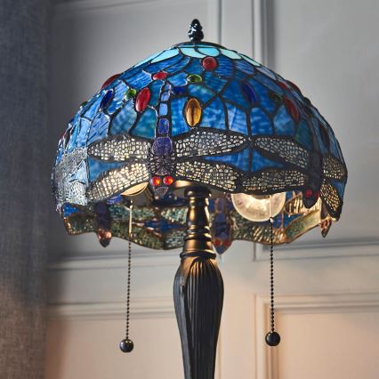 Endon 64090 - Tischleuchte DRAGONFLY 2xE27/60W/230V Ø 30 cm