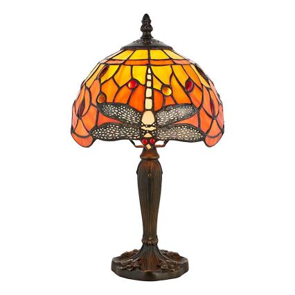 Endon 64091 - Tischlampe Tiffany DRAGONFLY 1x E14/7W/230V, Ø 20 cm