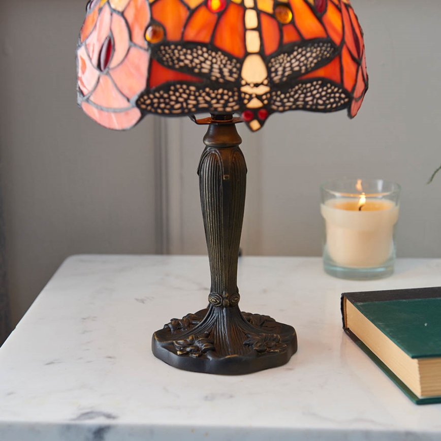 Endon 64091 - Tischlampe Tiffany DRAGONFLY 1x E14/7W/230V, Ø 20 cm