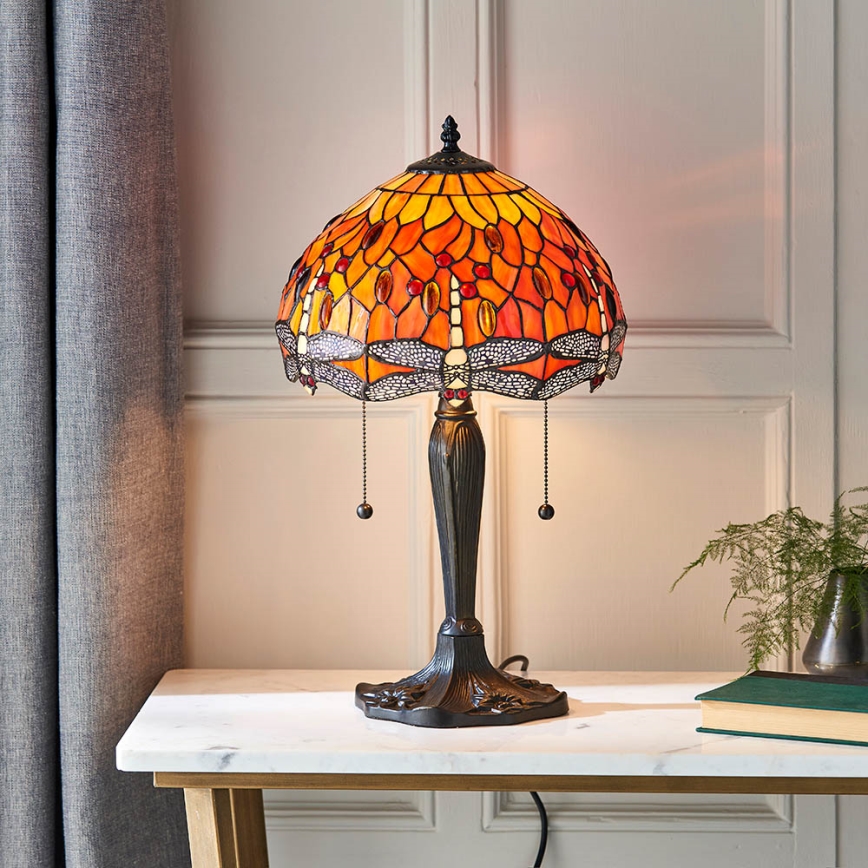 Endon 64092 - Tischlampe DRAGONFLY 2xE27/60W/230V Ø 30 cm