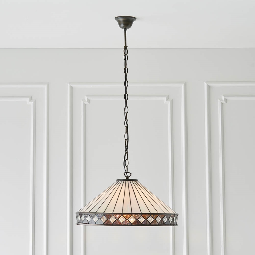 Endon 64147 - Hängeleuchte an Kette FARGO 1xE27/60W/230V d 50 cm