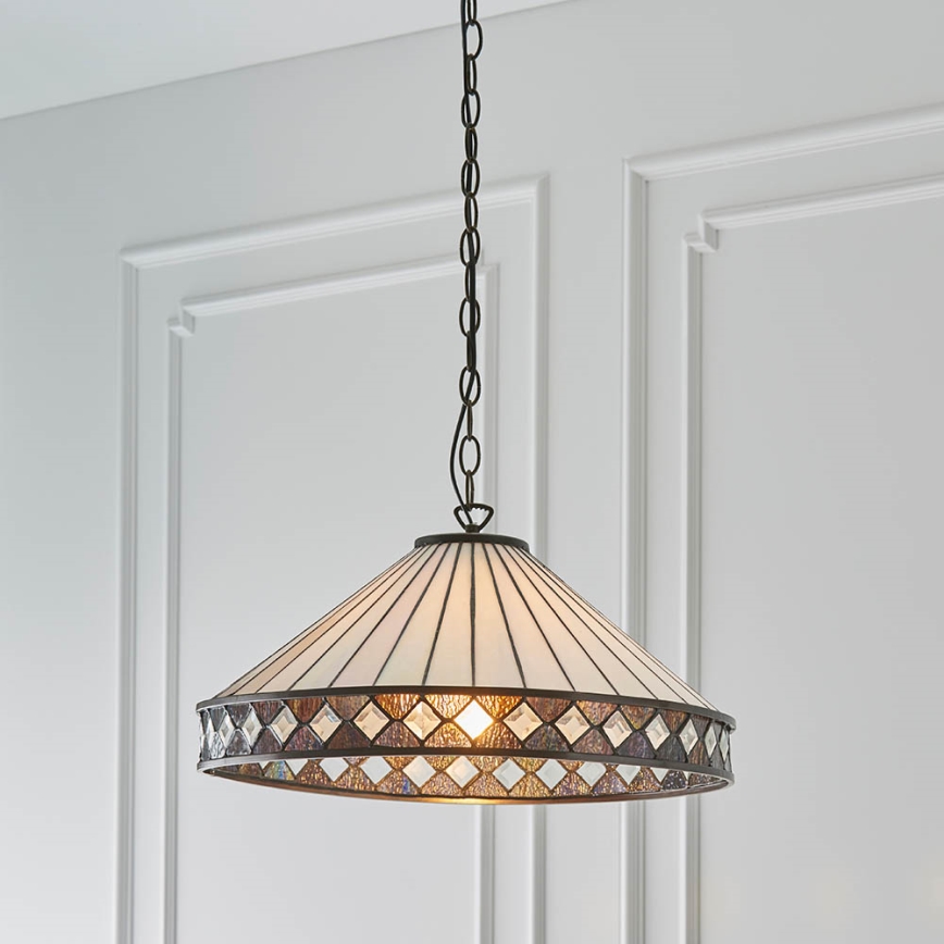 Endon 64147 - Hängeleuchte an Kette FARGO 1xE27/60W/230V d 50 cm