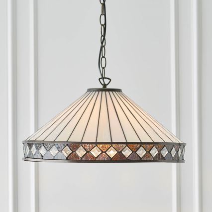 Endon 64147 - Hängeleuchte an Kette FARGO 1xE27/60W/230V d 50 cm