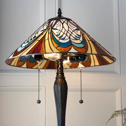 Endon 64163 - Tischlampe HECTOR 2xE27/60W/230V Ø 40 cm
