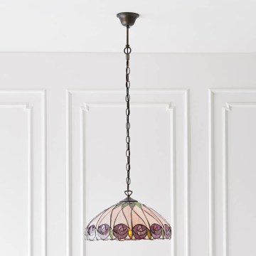 Endon 64176 - Tiffany-Hängeleuchte mit Kette HUTCHINSON 1xE27/60W/230V Ø 40 cm