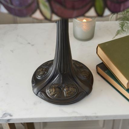 Endon 64177 - Tischlampe Tiffany HUTCHINSON, 1x E27/60 W/230 V, Ø 40 cm